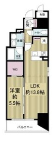 レジュールアッシュ谷町四丁目グランクラスの間取り