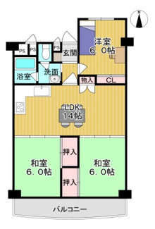 【間取り】 | 阪急南茨木ハイタウン美沢D棟