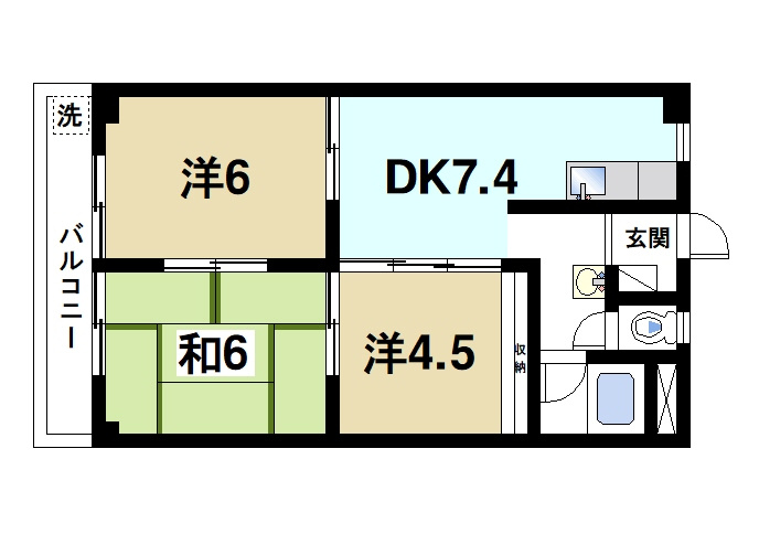 大和ビルマンションBの間取り