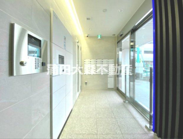 BlancCiel(ブランシエル)東蒲田のエントランス|防犯カメラTVモニター付オートロック宅配BOXメールBOX　エントランス　