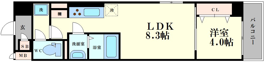 アリビオ大阪港の間取り