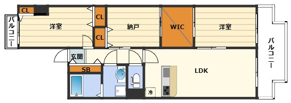 インプルーブ天満橋の間取り