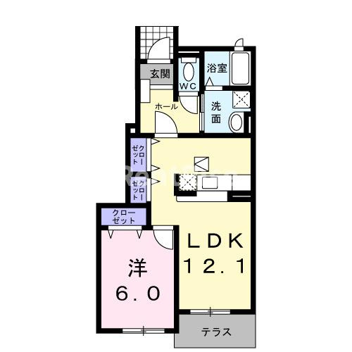 デン　ファーレＡの間取り|間取図