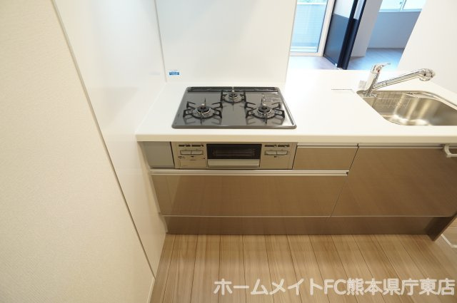熊本市東区長嶺西２丁目のアパートのキッチン