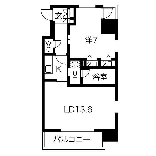 S-RESIDENCE淀屋橋の間取り