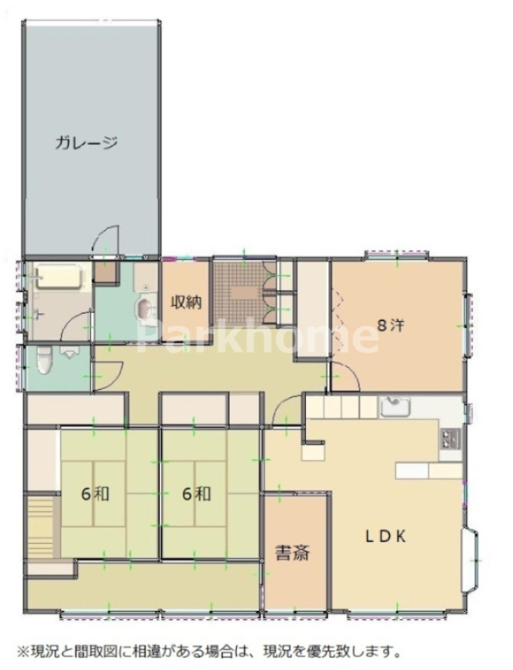高知市朝倉丙　中古住宅の間取り