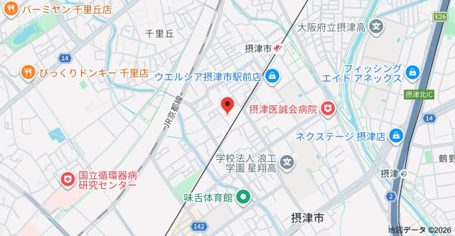 摂津シティフラッツの地図
