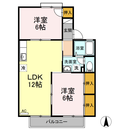 【間取り】 | セジュール西村　A棟