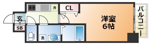 レジュールアッシュ神戸VIVANTの間取り