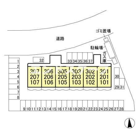 エディフィスＫＴの区画図|高崎、前橋、伊勢崎エリアのお部屋探しはエンドスケープまで！お客様の理想お聞かせ下さい♪