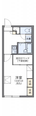 レオパレスアルカディアンの間取り