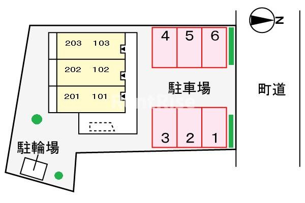 ハイツオウカンの駐車場|駐車場