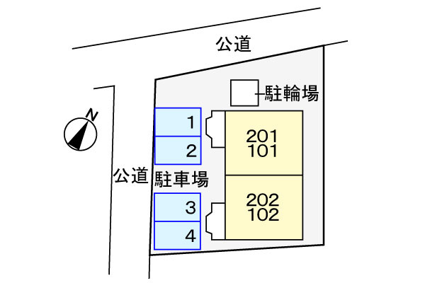 コートピア Dの区画図