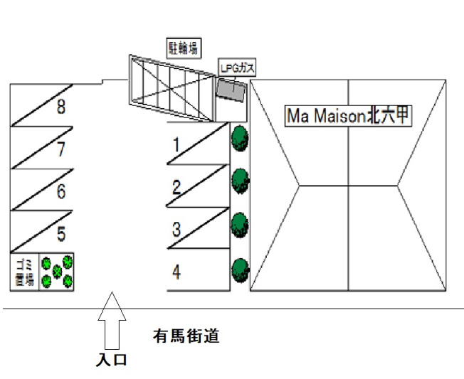 【区画図】 | ＭａＭａｉｓｏｎ北六甲駐車場