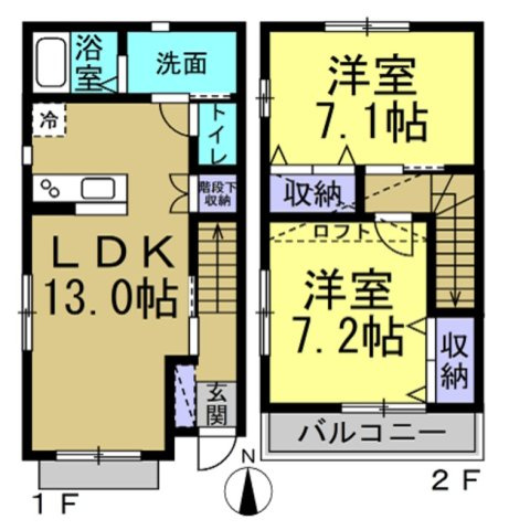 ピッコラ・カーザ　A棟の間取り|参考間取りになります。