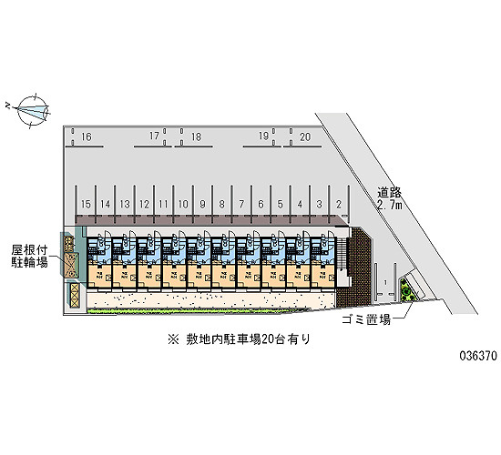 レオパレスブロッサムの区画図