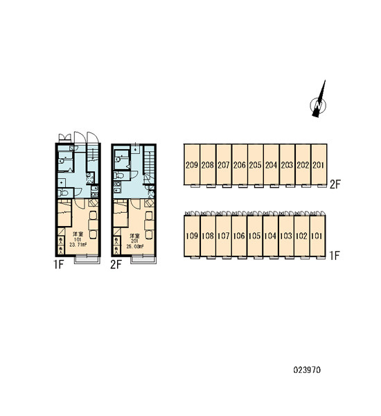 レオパレスプライベートヒルズの区画図