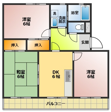 シティ・ナカヤマ Aの間取り