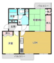 【間取り】 | 使いやすい２LDKにリフォーム済（実施時期不明）