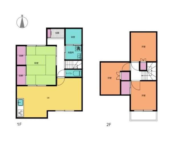 和歌山市延時　中古戸建の間取り