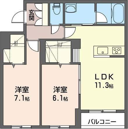 エスペランサ南篠崎の間取り|南向きで日当たり良好♪遮音床システムSHAIDD55搭載