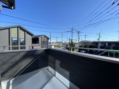 【バルコニー】 | 行田市深水町Ⅱ　戸建住宅 | ≪1号棟≫
現地(2024年1月撮影)