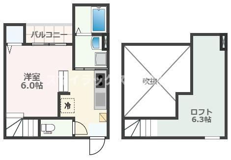 熊本市中央区坪井５丁目のアパートの間取り