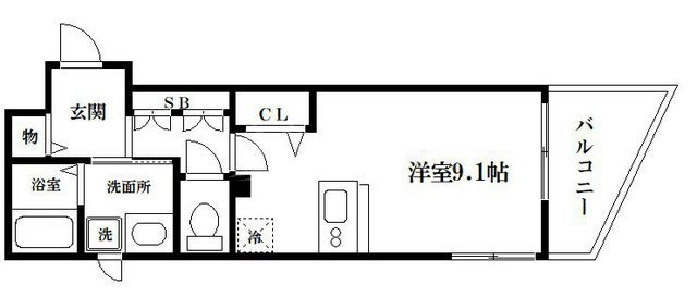 プレサンス心斎橋リベルタの間取り