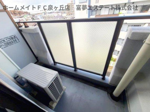 オースター6番館のバルコニー|5.9帖洋室