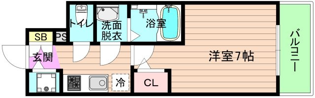 大阪市都島区中野町１丁目の賃貸マンションの間取り