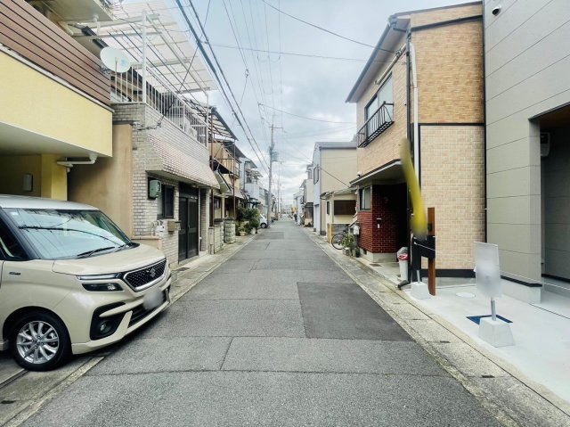 梅津北浦町の前面道路含む現地写真