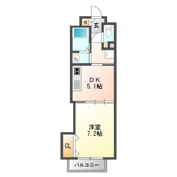 大阪市淀川区十三東１丁目の賃貸マンションの間取り
