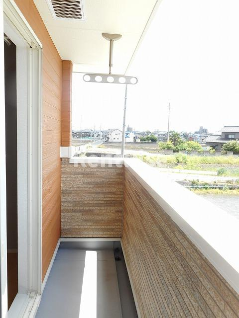 一宮市小栗町のアパートのバルコニー|バルコニー