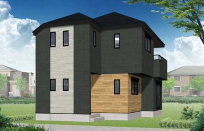 【外観パース】 | 大和市福田新築1棟　並列2台駐車可　18帖LDK　学区：柳橋小学校・引地台中学校