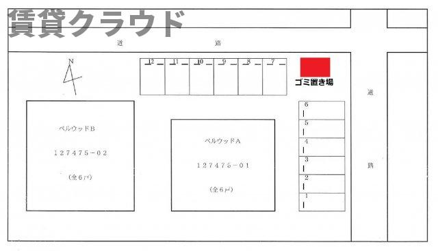 ベルウッドＡの区画図|お気軽にお問い合わせください♪