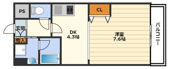 堂島プライマリーワンの間取り|※内装写真は反転タイプです