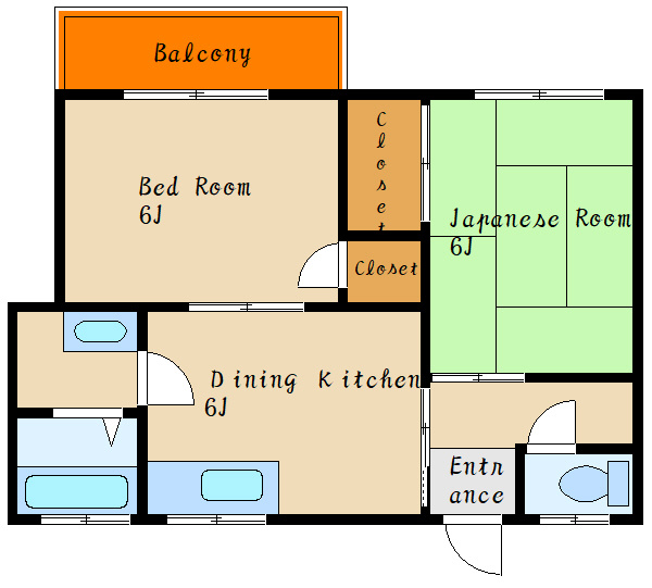 フラット松江の間取り