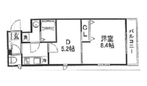 草津市渋川１丁目の店舗一部の間取り