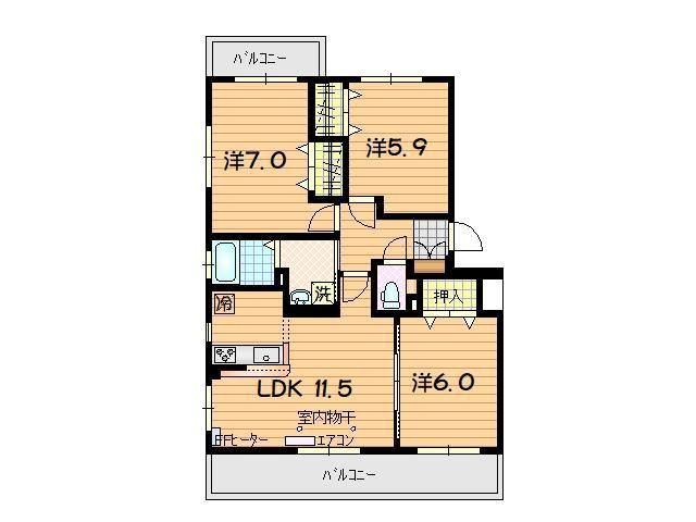 PurpleStone　Ⅱの間取り