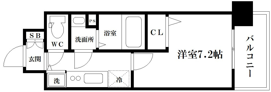 エスリード大阪城PREMIERの間取り