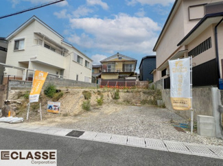 【前面道路含む現地写真】 | 宇治市木幡平尾　売土地　建築条件無し