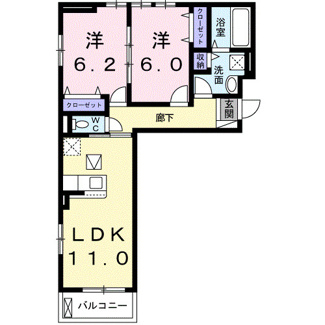 【間取り】 | シャルール　メゾン　Ⅱ