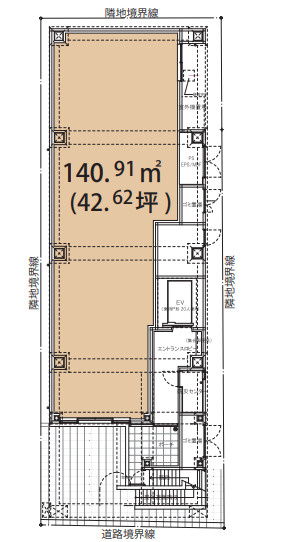 大阪市中央区宗右衛門町の店舗事務所