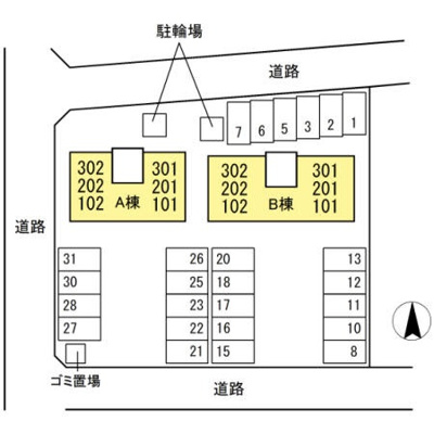 【区画図】 | コートドール海老ノ丸 Ａ棟
