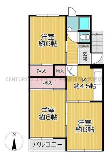 【間取り】 | 放出南コーポ
