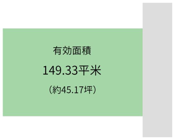 和歌山市粟の売地の土地図|土地面積165.91平米
