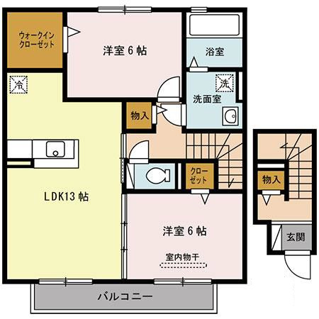 ディアコート白水の間取り