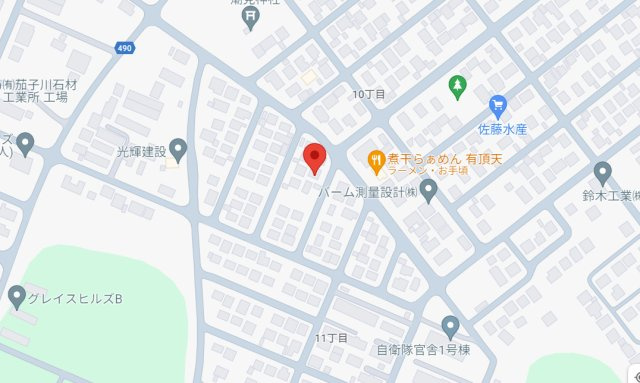 網走市潮見１１丁目３－３売家の地図