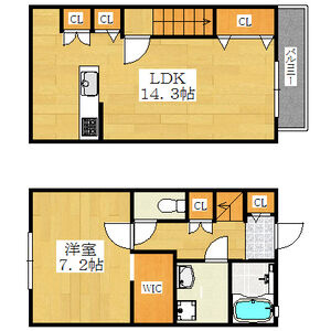 カシーナテラス関茶屋Ⅰの間取り