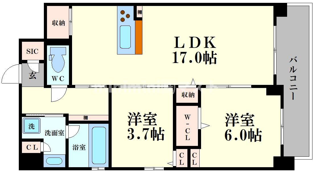 ALBLANC KYOMACHIBORI(アルブラン京町堀)の間取り